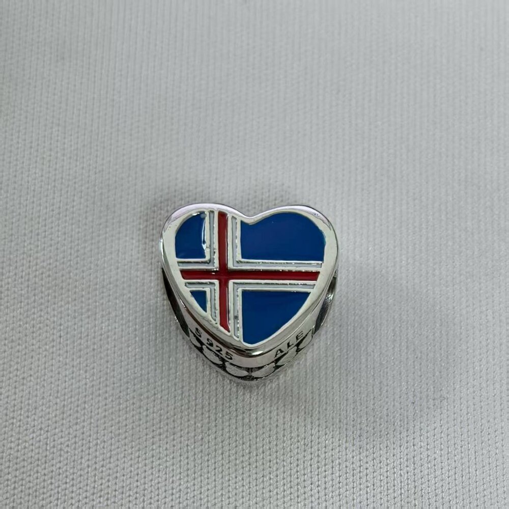 Pandora Love Iceland Exclusive Travel Heart Charm Pendant, S925 Silver Jewelry